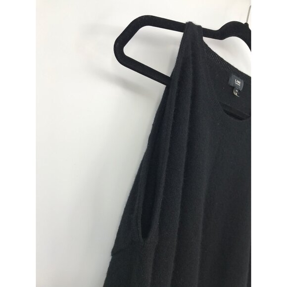 LINE Cold Shoulder Cashmere Black Sweater Size Small - Picture 3 of 6